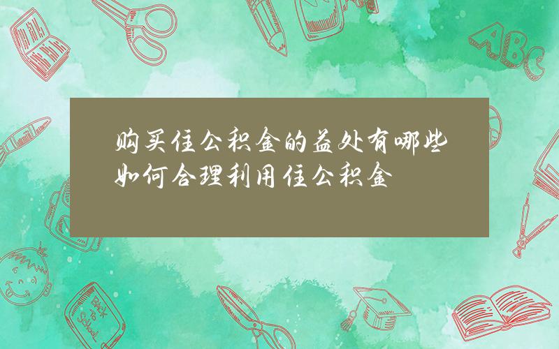 购买住公积金的益处有哪些？如何合理利用住公积金？